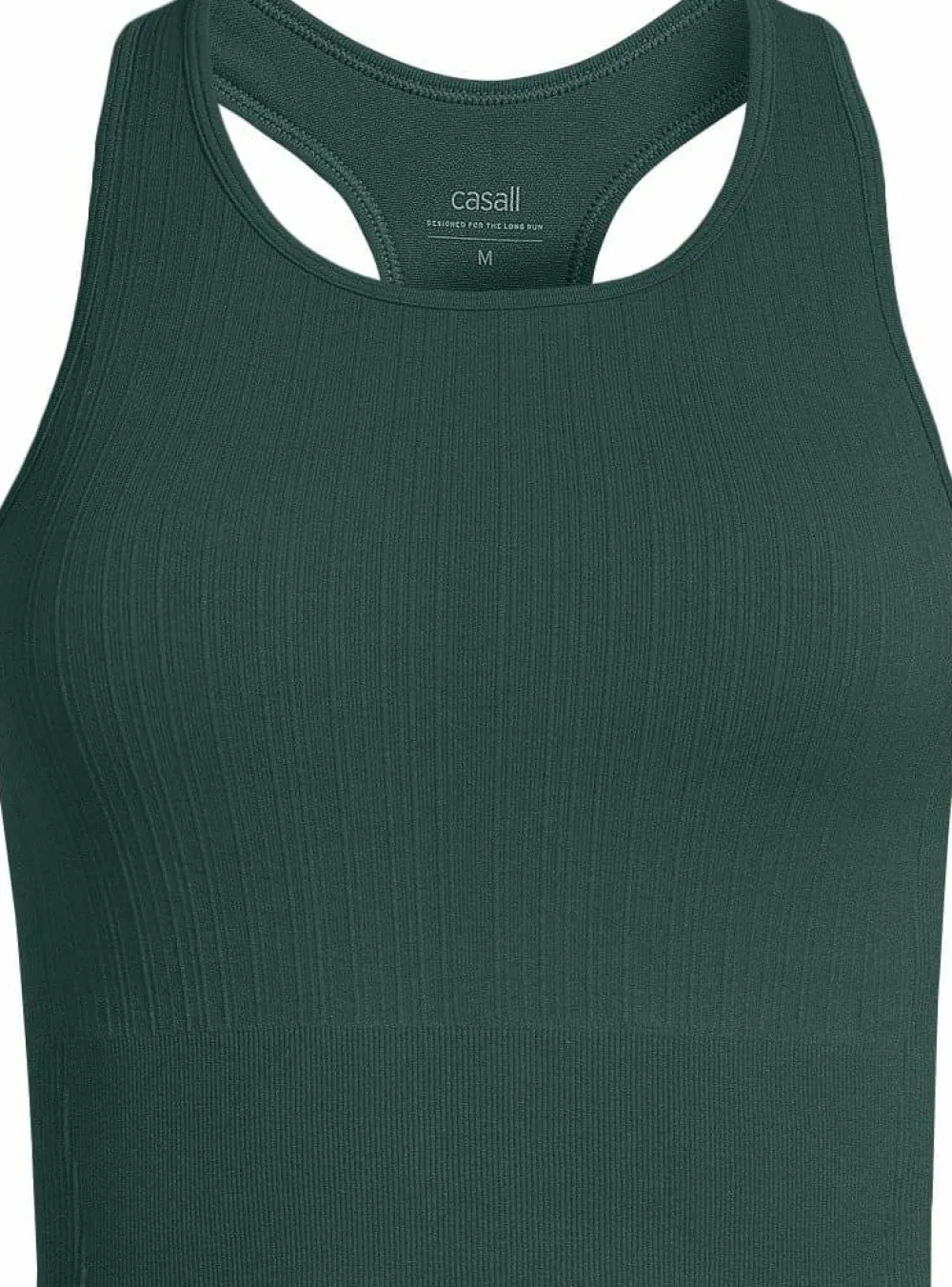 Clearance Casall Women's Multi Rib Seamless Padded Sports Top Dark Pine