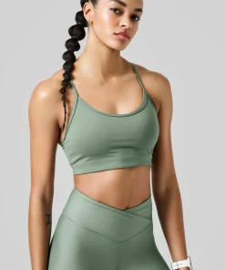 Discount Casall Women's Sleek Strappy Sports Bra Dusty Green