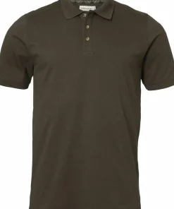New Chevalier Men's Trevor Polo Shirt Leather Brown