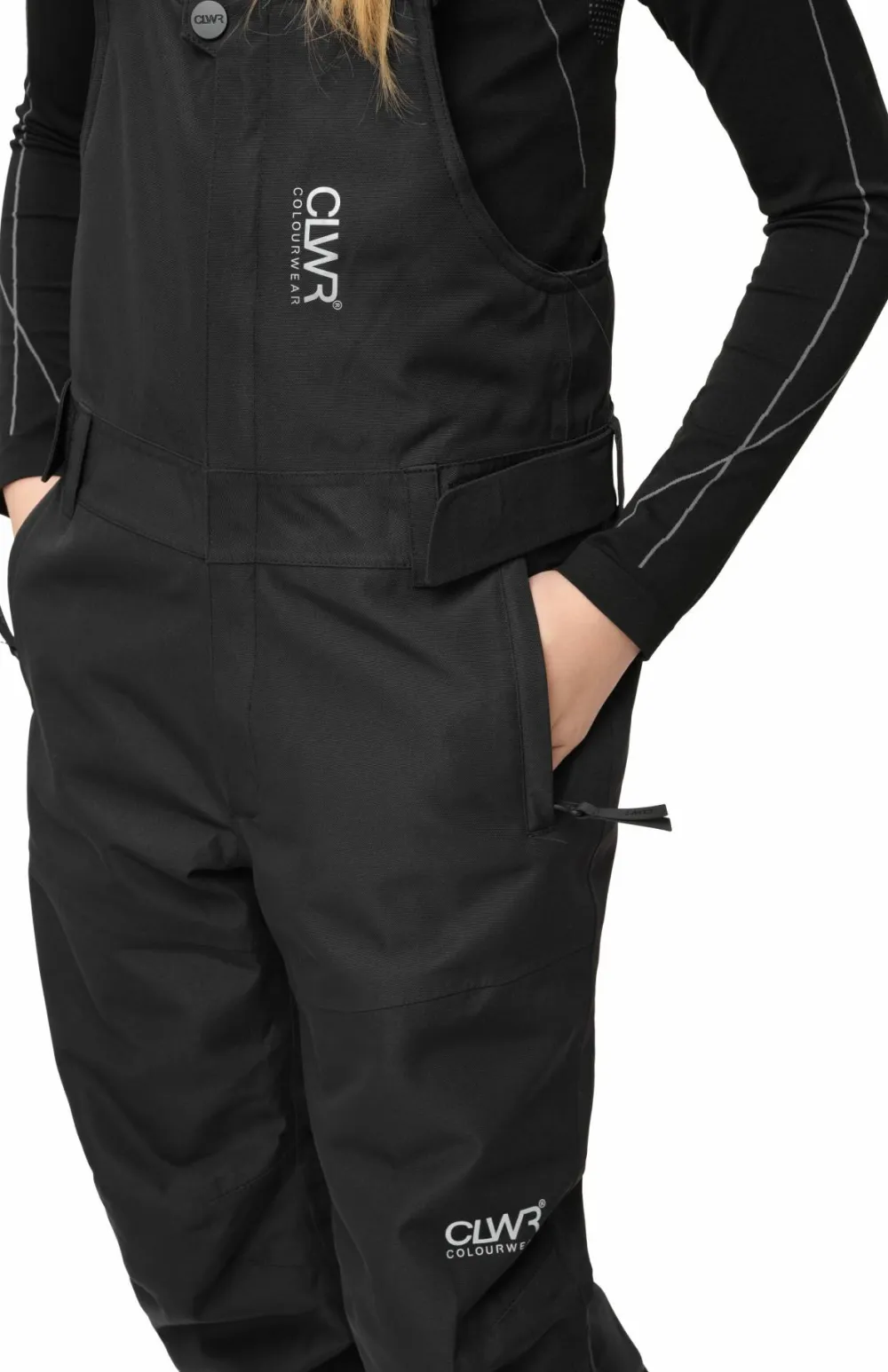 Best ColourWear Juniors' Slash Bib Pants Black