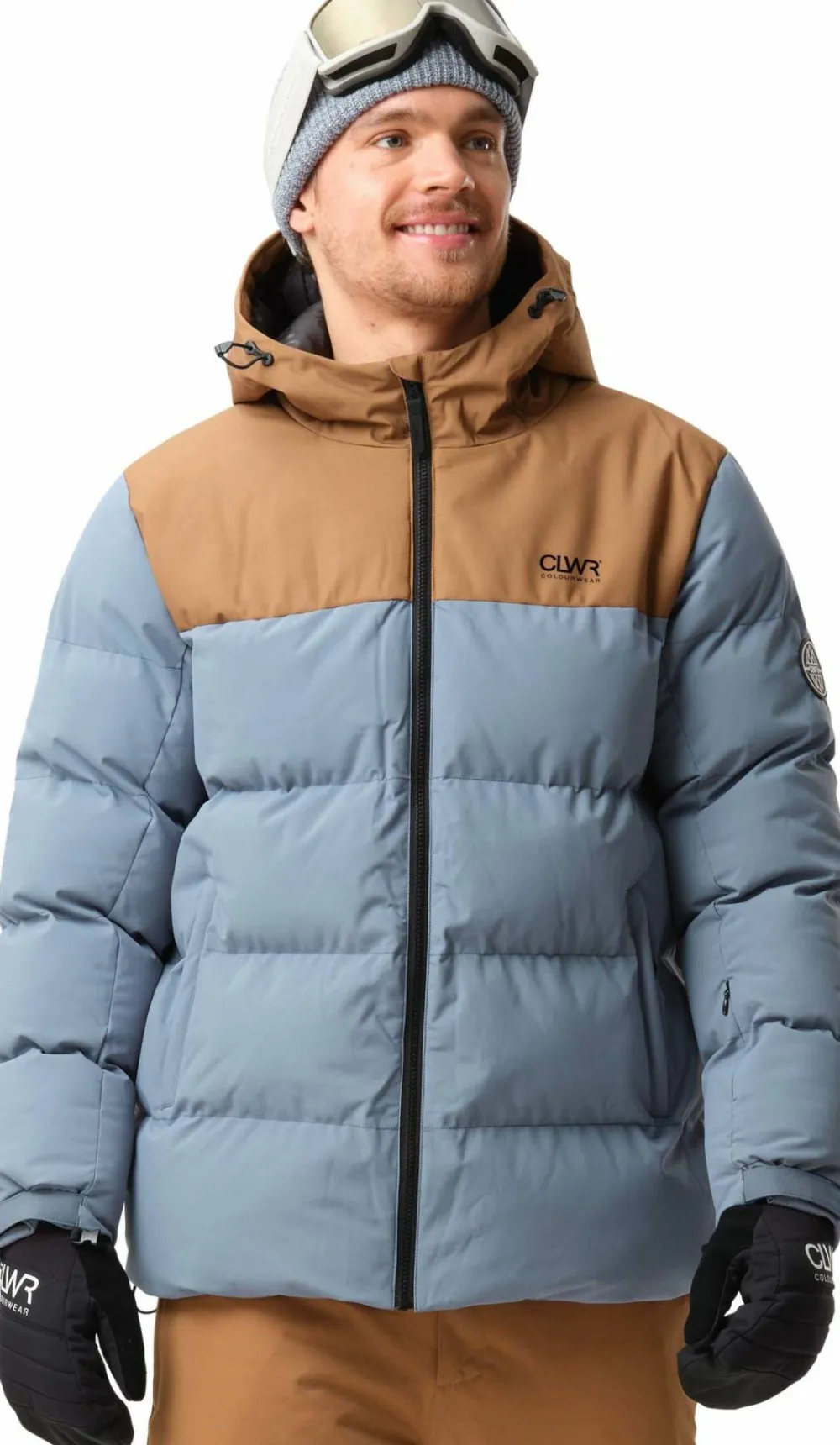 New ColourWear Men's Pole Jacket Grey Blue