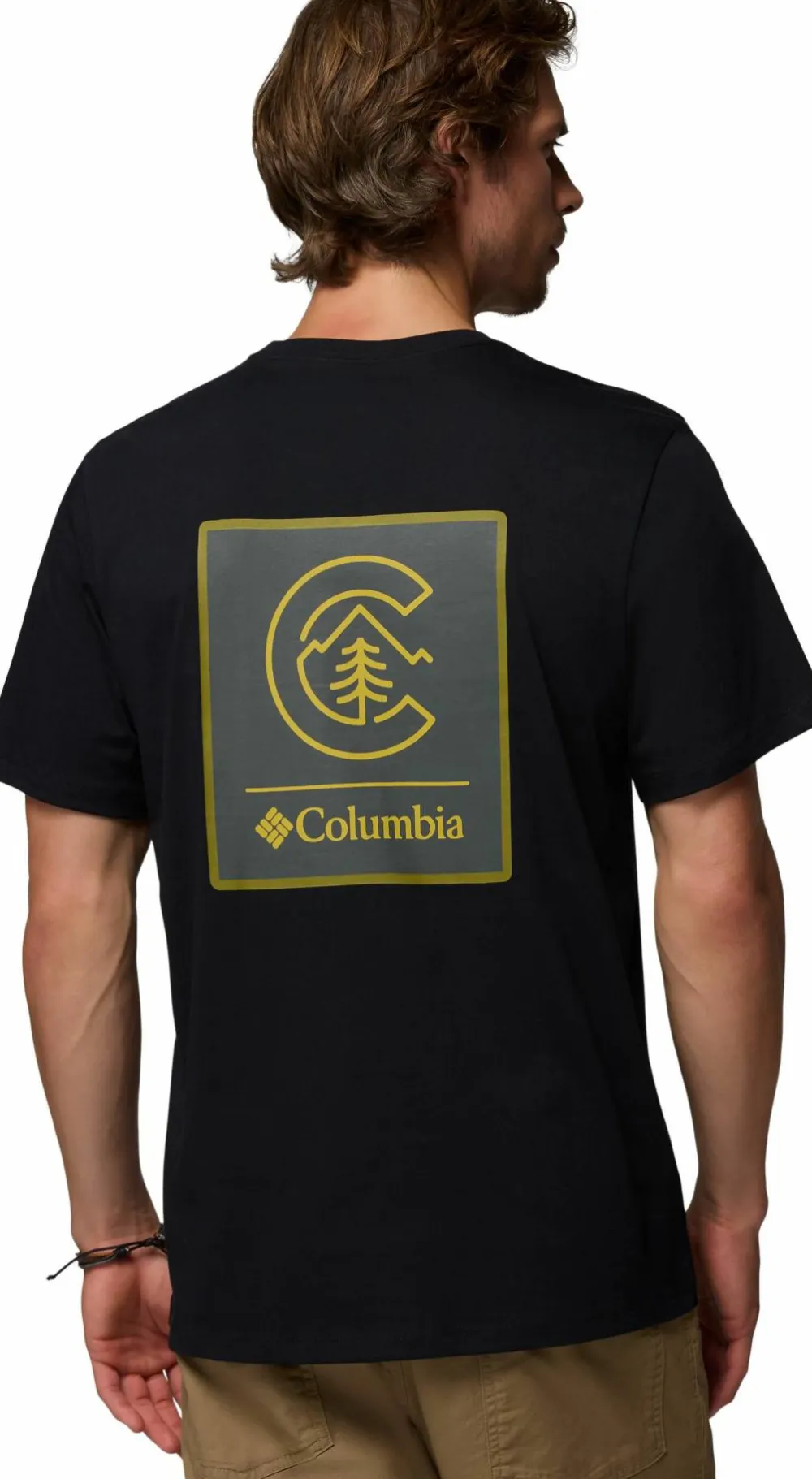 Online Columbia Men's CSC Logo Organic Cotton T-Shirt Black, Linework C Badge