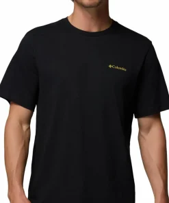 Online Columbia Men's CSC Logo Organic Cotton T-Shirt Black, Linework C Badge