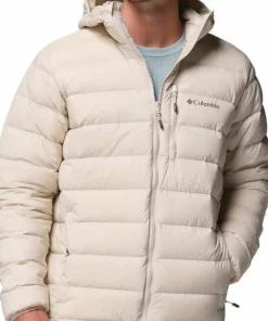 Outlet Columbia Men's Drift Peak Stretch Down Hooded Jacket Dark Stone