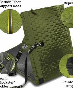 Clearance Crazy Creek Hex 2.0 Powerlounger Olive / Slate Grey
