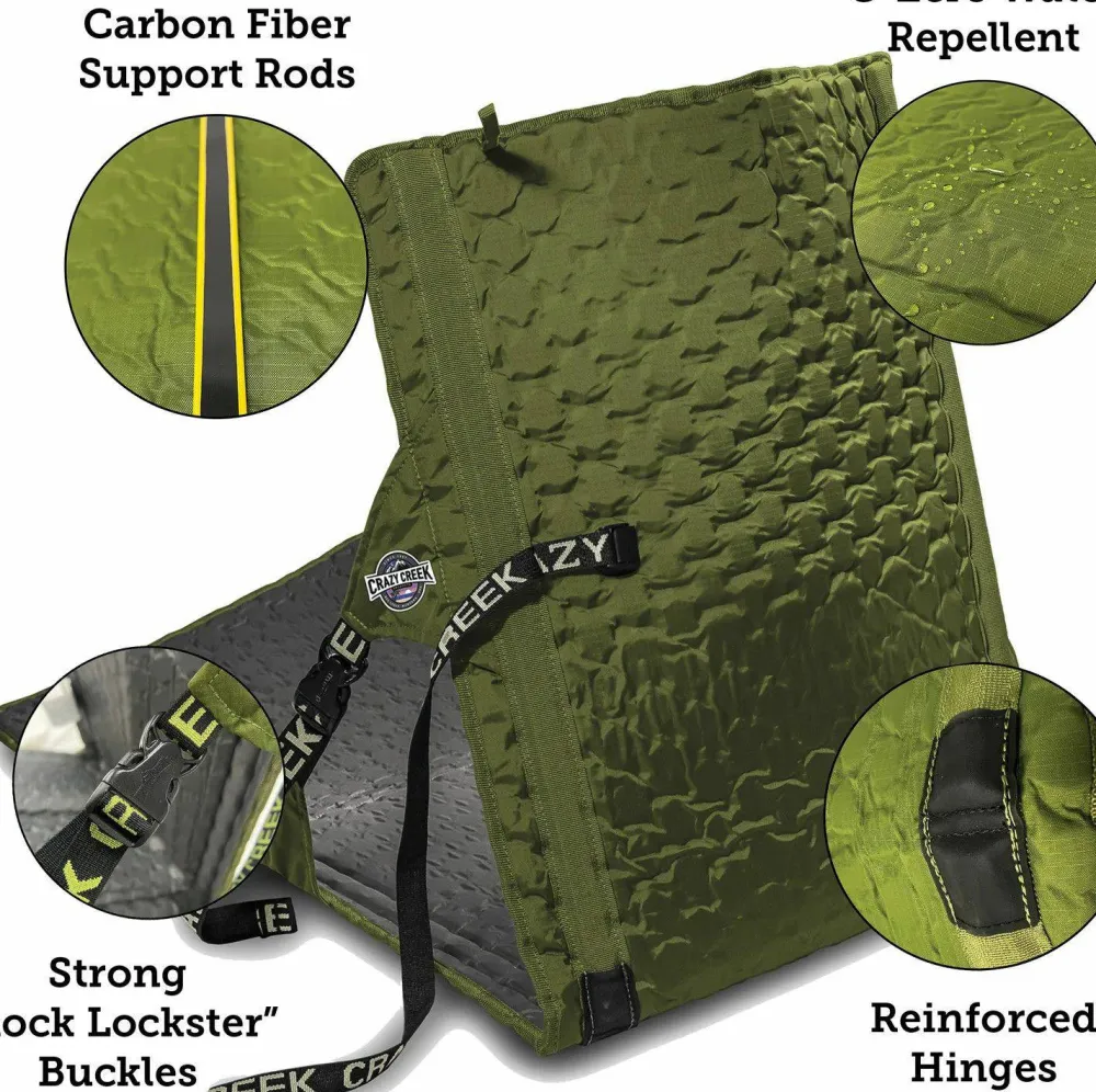 Clearance Crazy Creek Hex 2.0 Powerlounger Olive / Slate Grey
