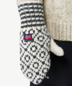 Online Devold Svalbard Wool Mitten Offwhite/Anthracite