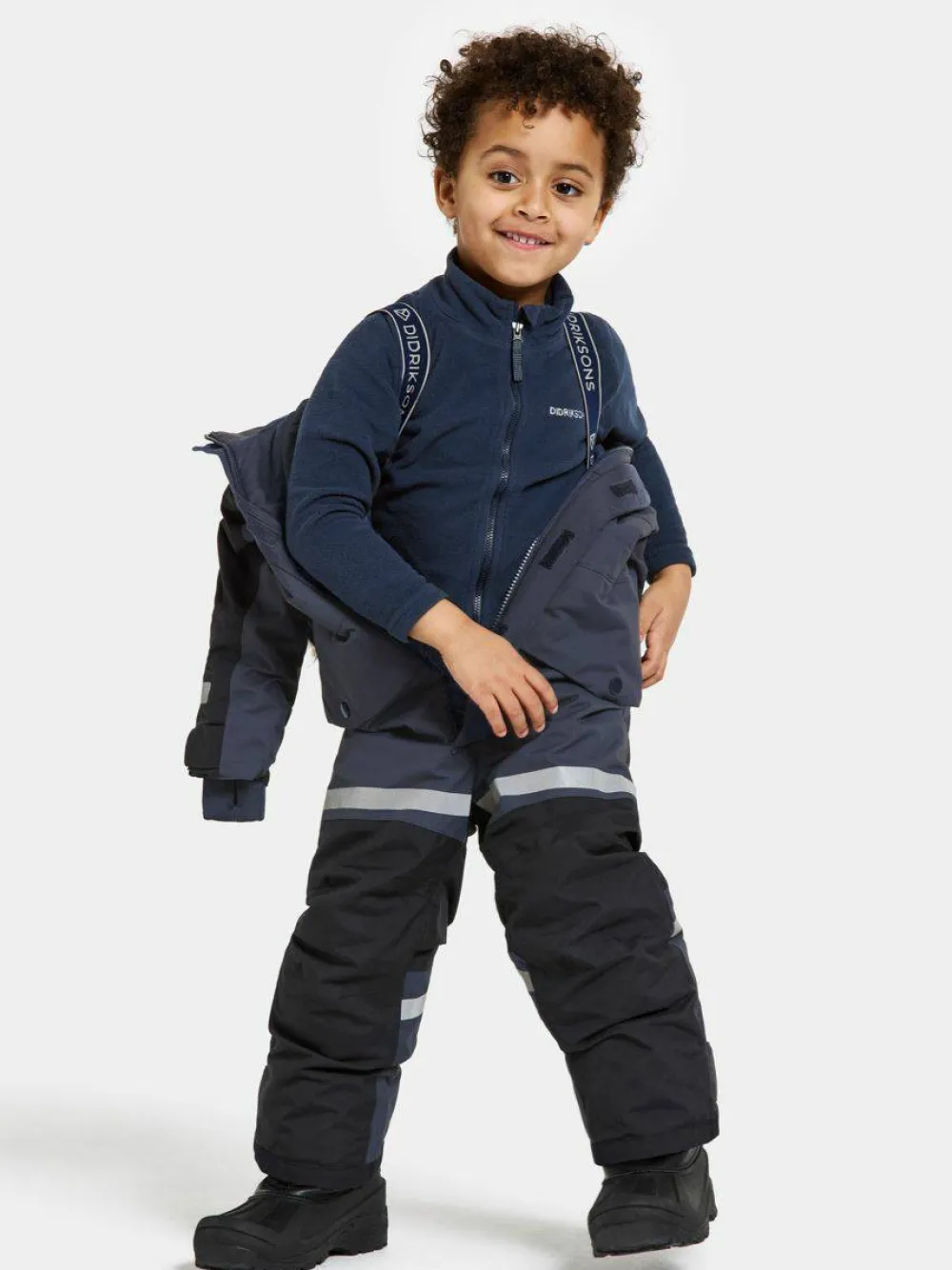 Hot Didriksons Kids' Bjärven Coverall 3 Navy