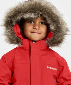 Hot Didriksons Kids' Bjärven Parka 4 Pomme Red