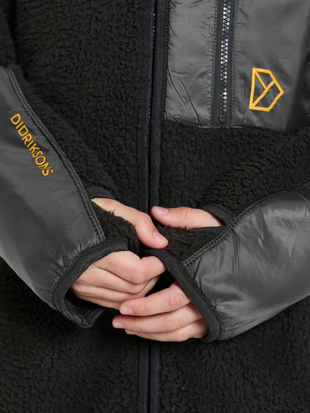 Sale Didriksons Kids' Marmor Full Zip Long Black