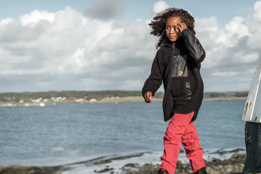 Sale Didriksons Kids' Marmor Full Zip Long Black