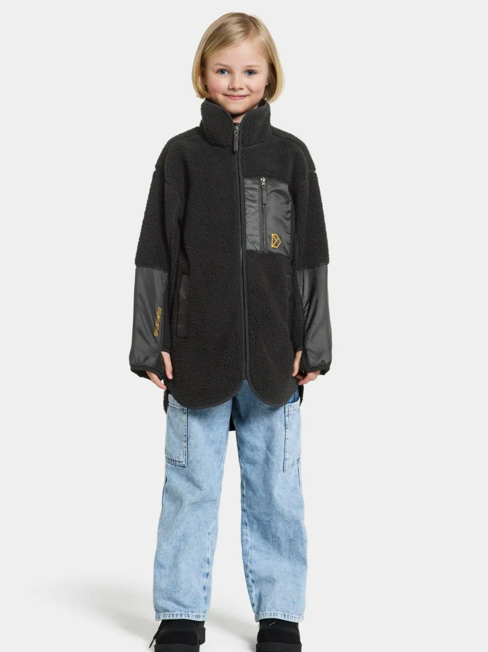 Sale Didriksons Kids' Marmor Full Zip Long Black