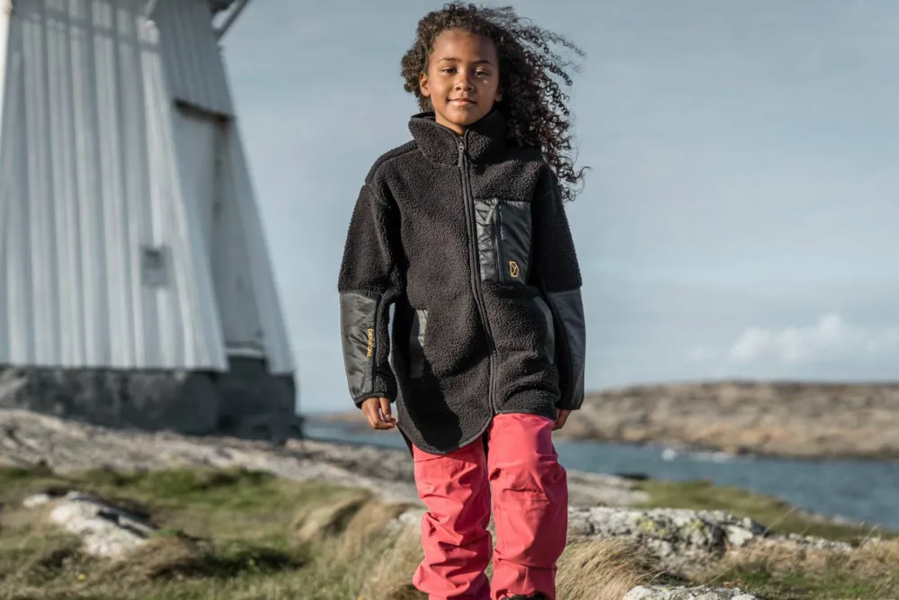 Sale Didriksons Kids' Marmor Full Zip Long Black