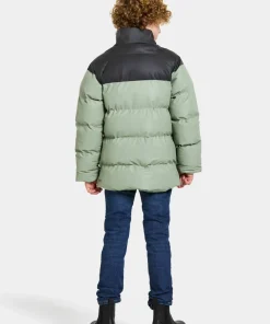 Didriksons Kids' Mega Galon Jacket Light Moss
