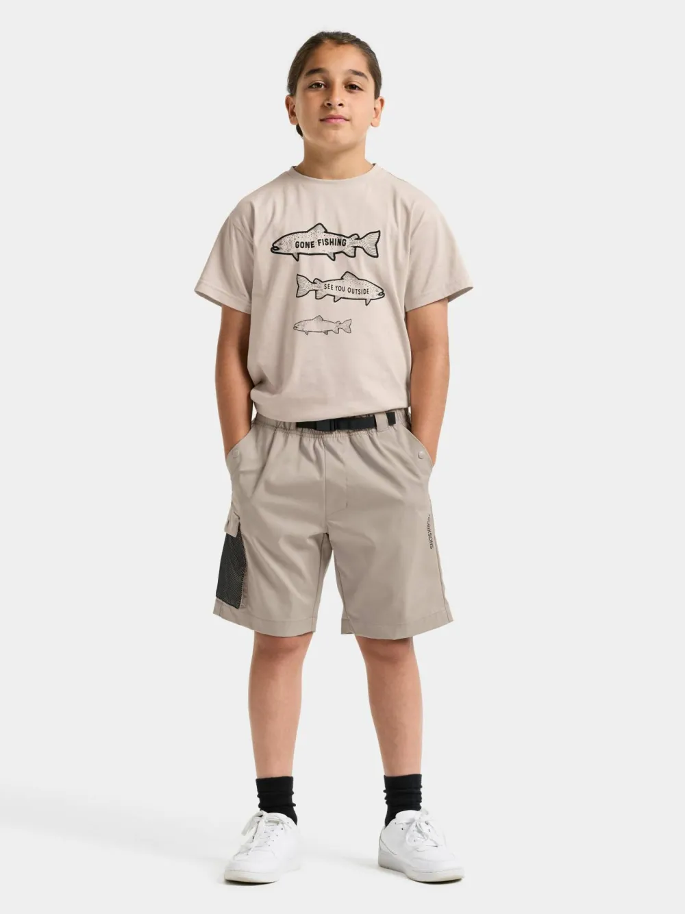 Sale Didriksons Kids' Quartz Shorts Beach Beige