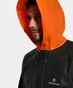 Clearance Didriksons Unisex Avon Parka Galon Black/Flame