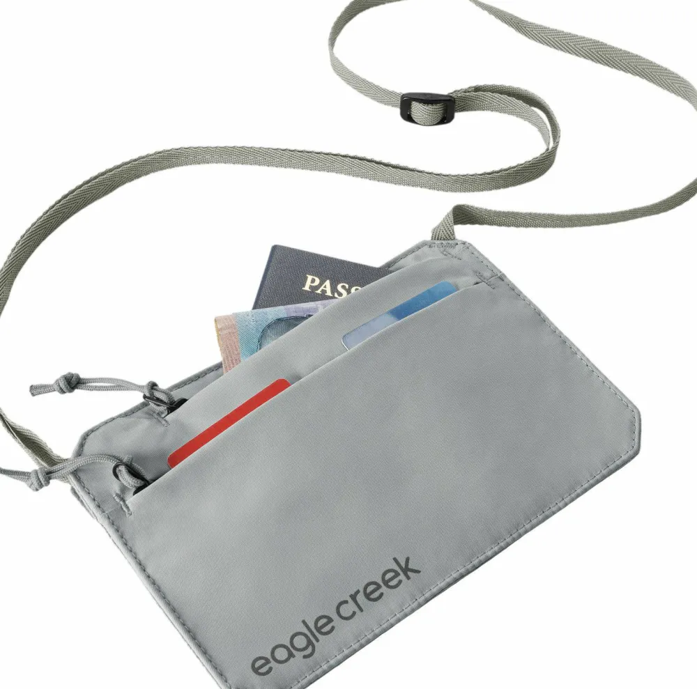 New Eagle Creek Undercover RFID Neck Wallet Storm Grey