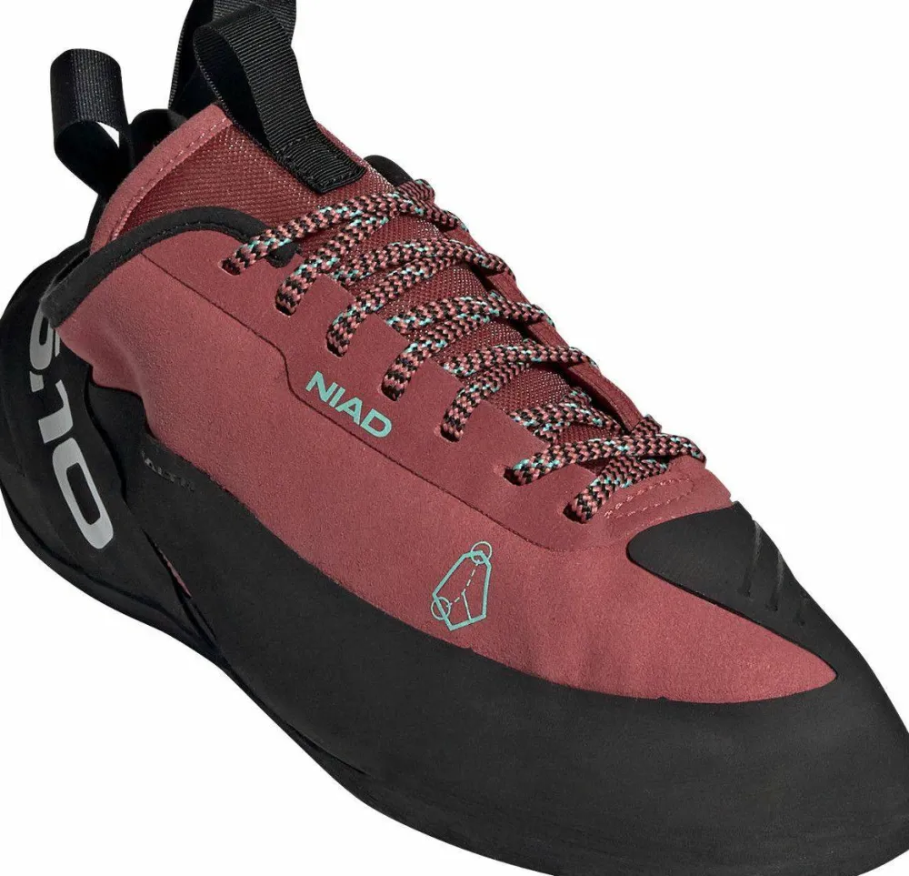 Hot FiveTen Unisex Niad Lace Climbing Shoes Core Black/Crew Red/Acid Mint
