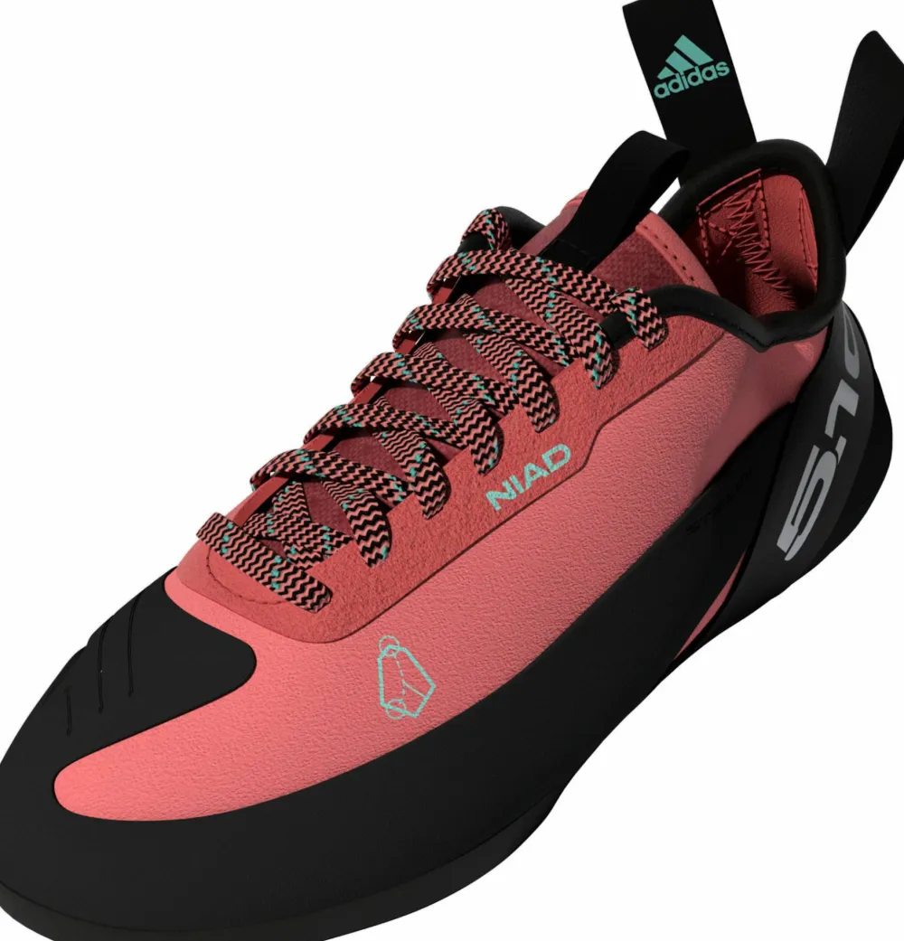 Hot FiveTen Unisex Niad Lace Climbing Shoes Core Black/Crew Red/Acid Mint