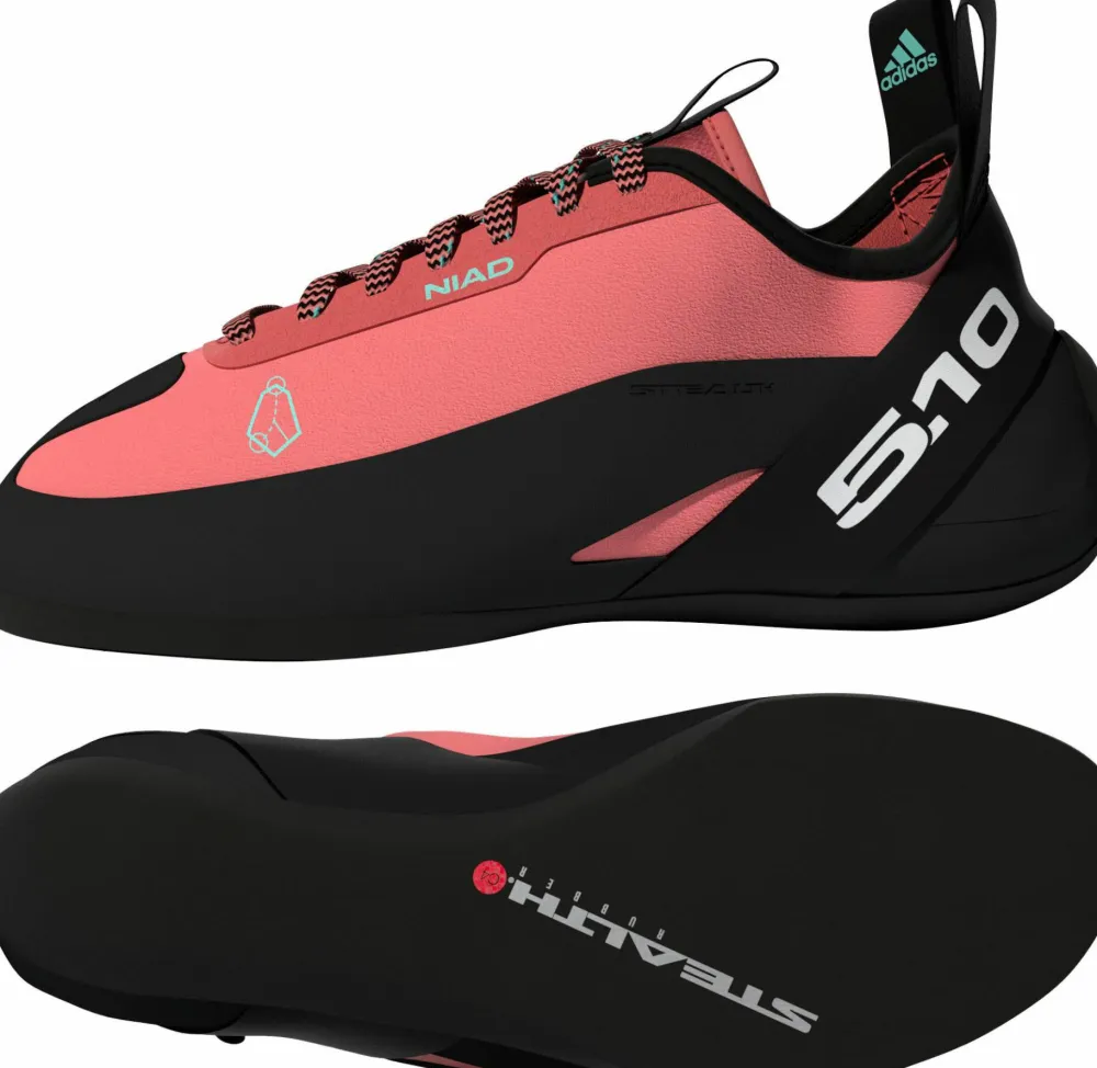 Hot FiveTen Unisex Niad Lace Climbing Shoes Core Black/Crew Red/Acid Mint