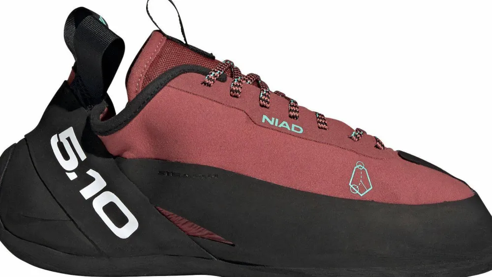 Hot FiveTen Unisex Niad Lace Climbing Shoes Core Black/Crew Red/Acid Mint