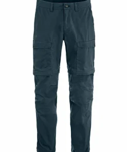 Clearance Fjällräven Men's Abisko Hybrid Trail Trousers Zip-Off Navy