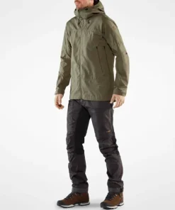 New Fjällräven Men's Abisko Lite Trekking Jacket Dark Grey/Black Dark Grey-Black