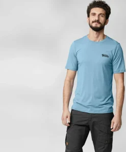 Fjällräven Men's Abisko Wool Logo Short Sleeve Light Fossil