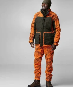 Online Fjällräven Men's Brenner Pro Winter Trousers Orange Multi Camo