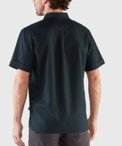 Sale Fjällräven Men's Övik Travel Shirt Short Sleeve Indigo Blue-Dark Navy
