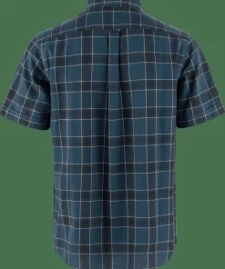 Sale Fjällräven Men's Övik Travel Shirt Short Sleeve Indigo Blue-Dark Navy