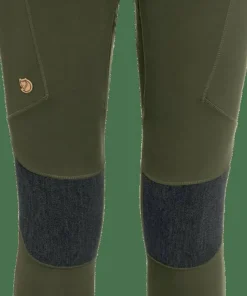 Clearance Fjällräven Women's Abisko Trekking Tights HD Deep Forest