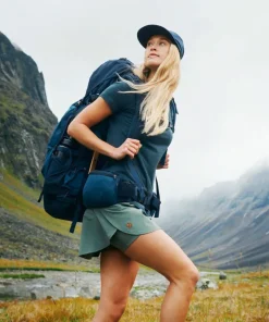 New Fjällräven Women's Abisko Wool Short Sleeve Dark Navy