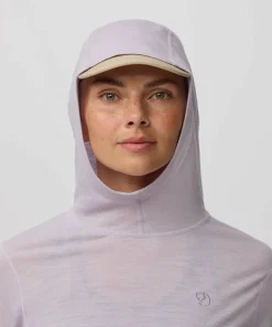 Sale Fjällräven Women's Abisko Wool Hoodie Lavender Mist