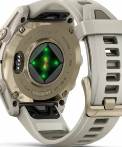 Sale Garmin Fenix 8 Amoled 43mm, Sapphire Soft Gold - Fog Grey/Sandstone Silicone Strap