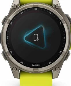 Best Garmin Fenix 8 Solar 47mm, Sapphire Solar Titanium - Amp Yellow/Graphite Silicone Strap