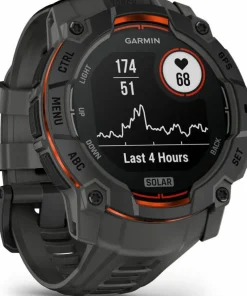 Garmin Instinct 3 Solar, 50 mm Black Bezel With Charcoal Band