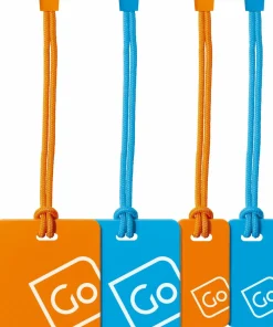 Clearance Go Travel Luggage Tags Family Pack Blue/Orange