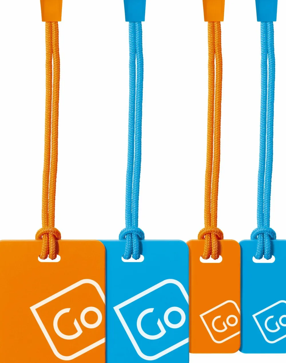 Clearance Go Travel Luggage Tags Family Pack Blue/Orange