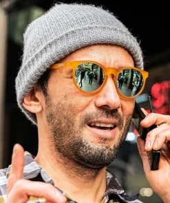 Clearance Goodr Sunglasses Freshly Baked Man Buns Dark Yellow