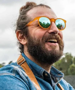 Clearance Goodr Sunglasses Freshly Baked Man Buns Dark Yellow