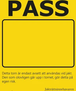 Discount Grey Oak Pass Sign Hunting Tower Yellow