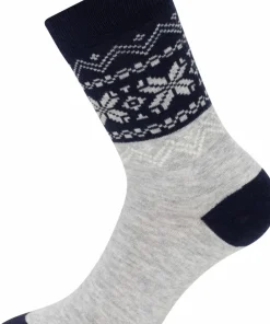Sale Gridarmor Heritage Merino Socks Lt. Grey/Dk Navy/White