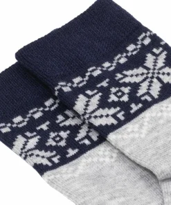 Clearance Gridarmor Juniors' Heritage Merino Socks 2p Light Grey/Dk Navy/White