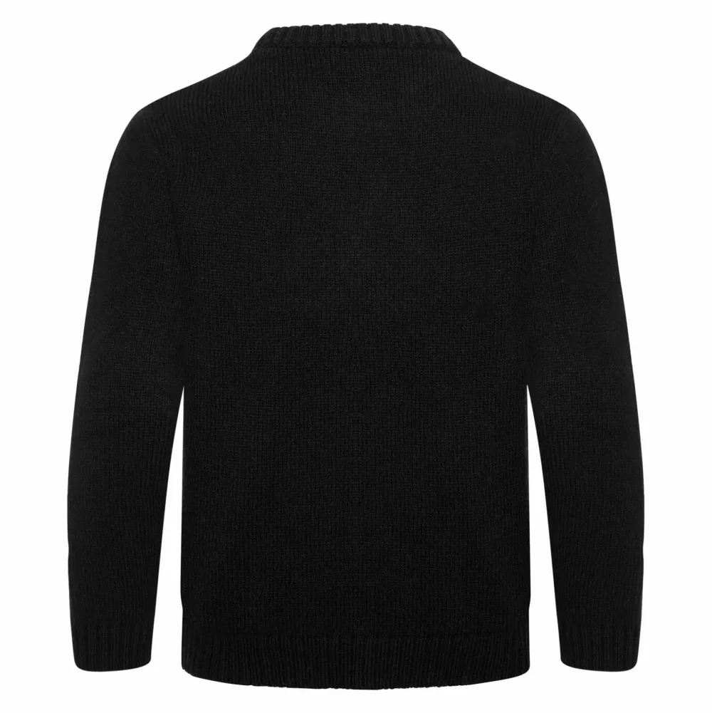 Clearance Gridarmor Kids' Snøkrystall Solid Round Neck Ullgenser Black Beauty
