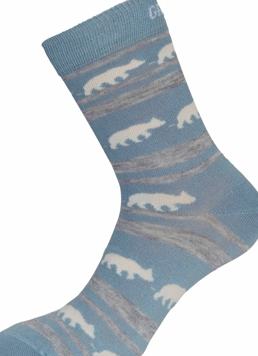 Online Gridarmor Striped Bear Merino Socks Blue Shadow