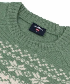 Best Gridarmor Women’s Snøkrystall Round Neck Ullgenser White/green