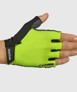 New Gripgrab Expert RC Max Padded Short Finger Summer Gloves Yellow Hi-Vis