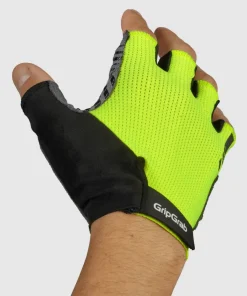 New Gripgrab Expert RC Max Padded Short Finger Summer Gloves Yellow Hi-Vis