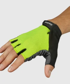 New Gripgrab Expert RC Max Padded Short Finger Summer Gloves Yellow Hi-Vis